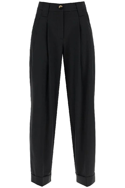 Weekend Discounts to Savor Ganni Women's "Flowy Trousers With Two Ple