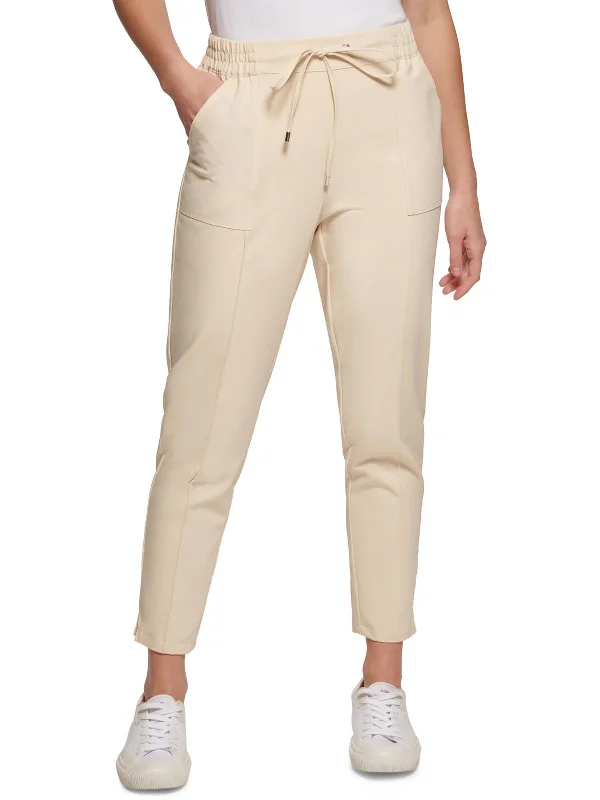 Weekend Deals That Thrill Womens Pintuck Split Hem Ankle Pants
