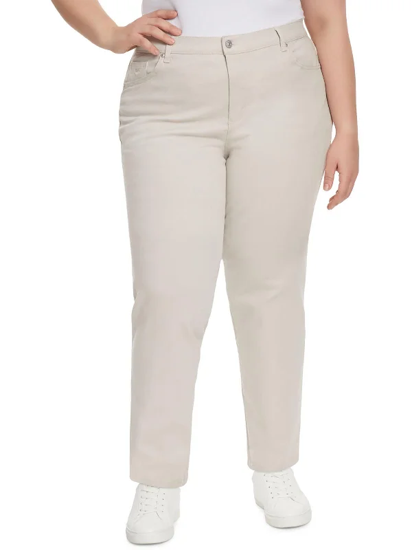 Deal Explosion Plus Amanda Womens Slimming Stretch Tapered Leg Jeans