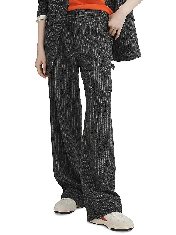 Lowest Price Womens Wool Blend Striped Dress Pants