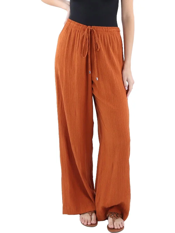 Big Savings Womens High Rise Drawstring Wide Leg Pants