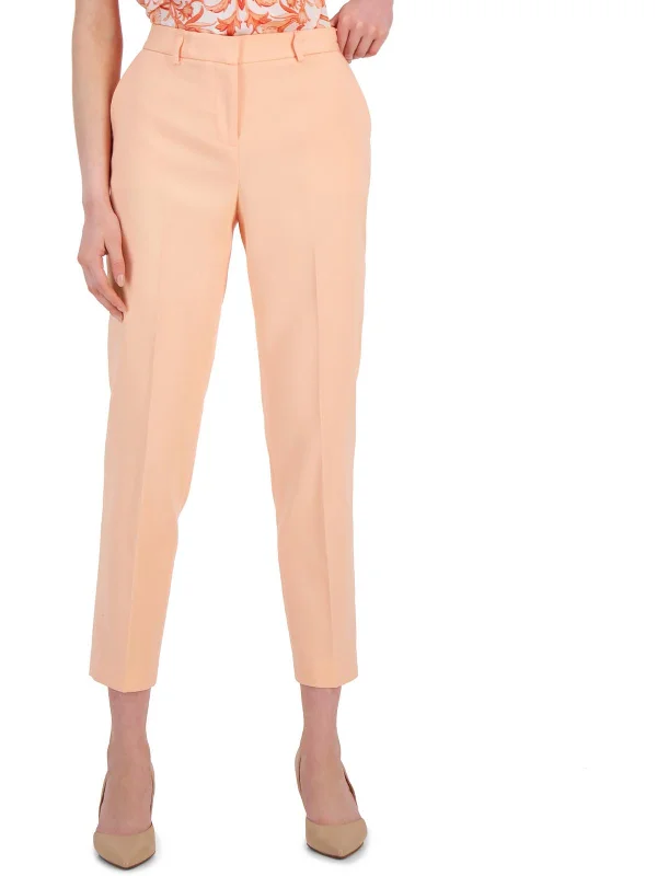 Daily Deals Womens High Rise Solid Straight Leg Pants