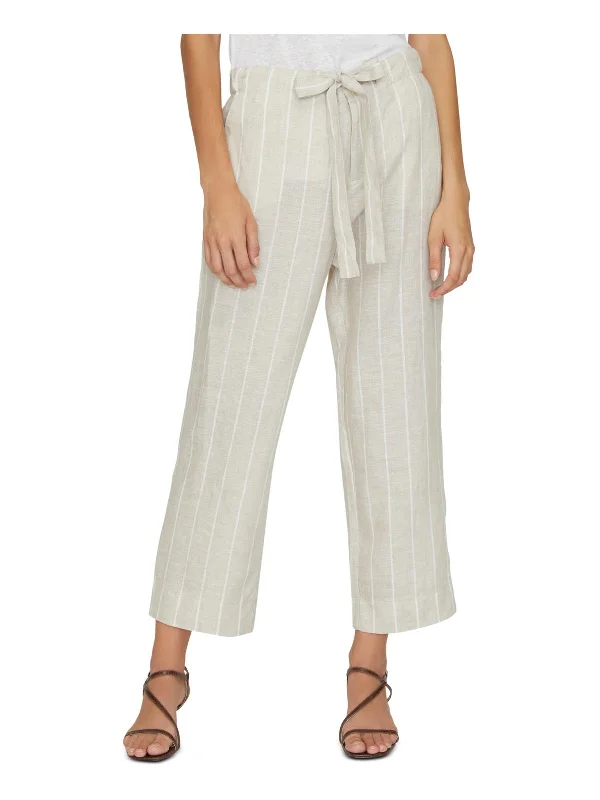 Early Access The Shayne Womens Linen Hampton Stripe Palazzo Pants