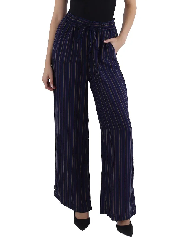 Shop and Save Star Womens Drawstring High Rise Wide Leg Pants