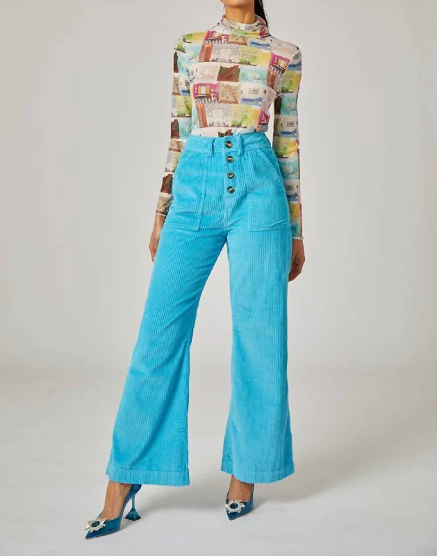 Huge Discounts Mike Pant In Cyan