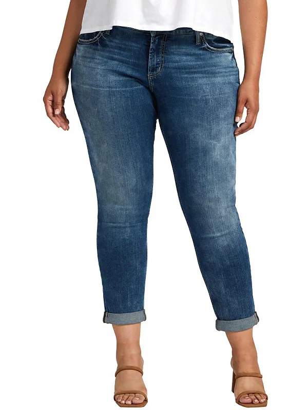 Overstock Sale Plus Womens Girlfriend Universal Fit Skinny Jeans