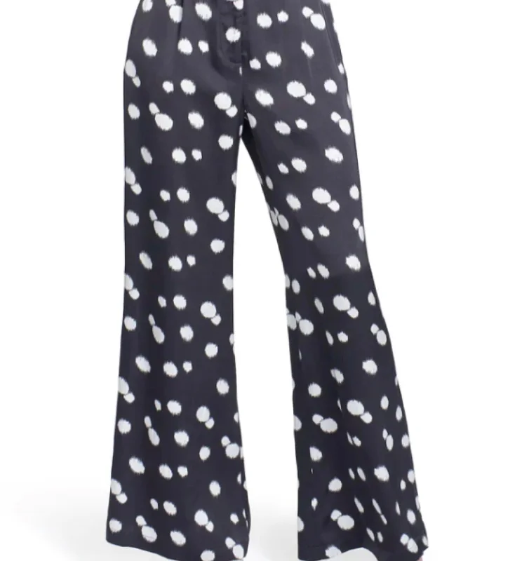 Overstock Camille Pant In Black/ivory