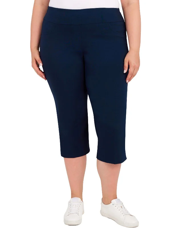 The Best Prices Plus Womens Solid Pull On Capri Pants
