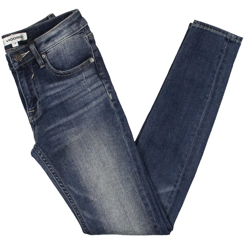 Steals and Deals Jagger Womens Low-Rise Distressed Skinny Jeans