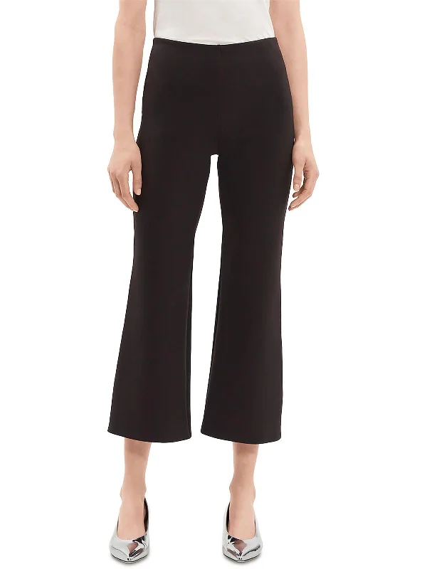 Crazy Deals Womens Mid-Rise Scuba Cropped Pants