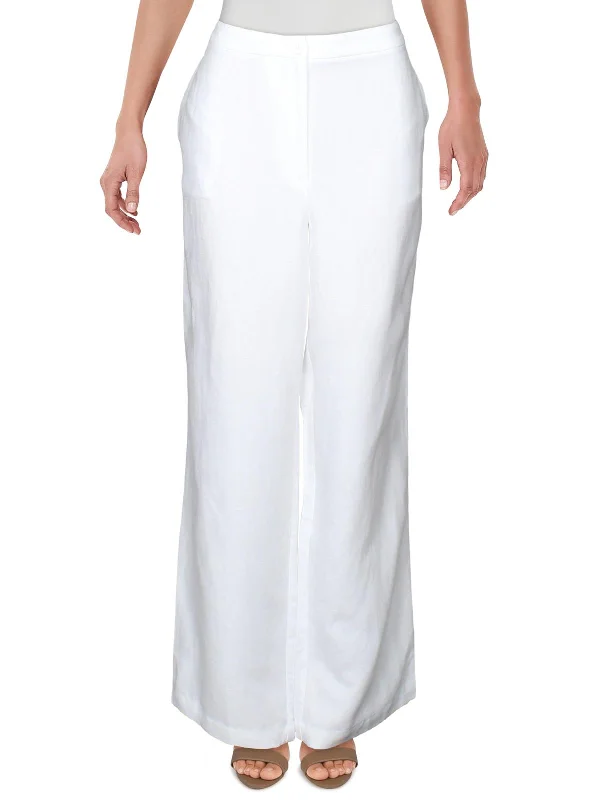 Special Promotion Womens Linen Blend Wide Leg Pants