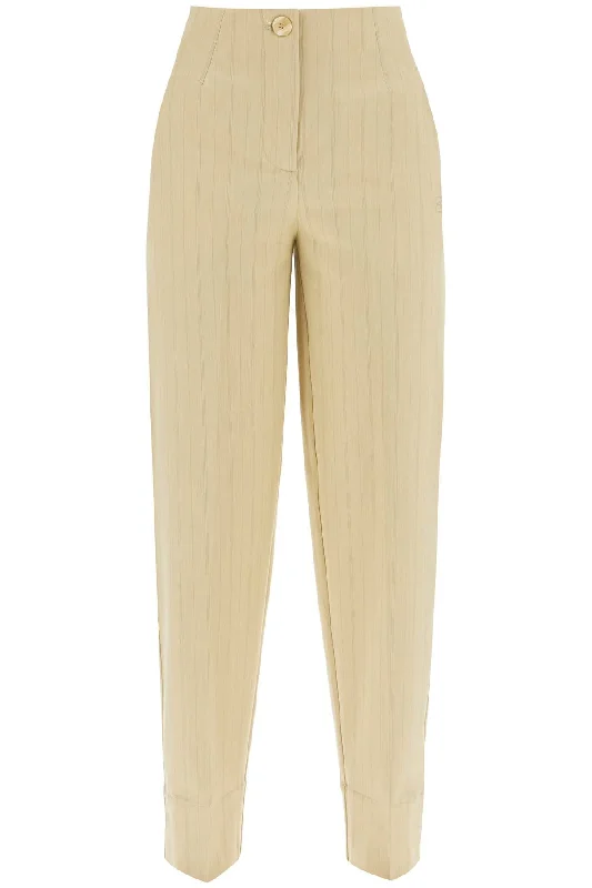 Now Available Ganni Women's Striped Tape Trousers
