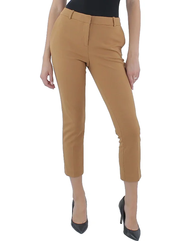 Weekend Specials to Relish Petites Womens Cropped Solid Straight Leg Pants