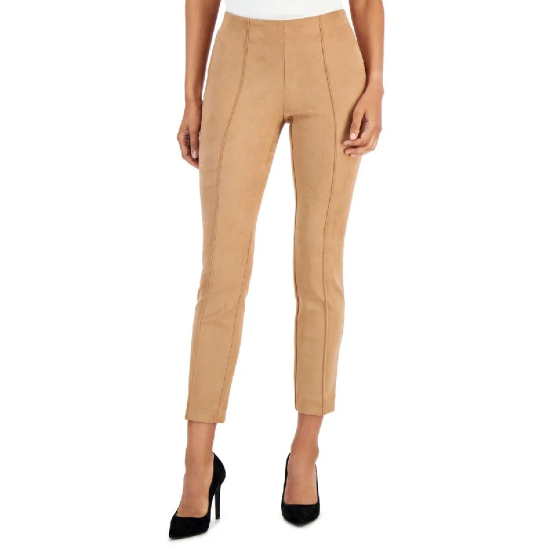 Inventory Reduction Womens Faux Suede Mid Rise Ankle Pants