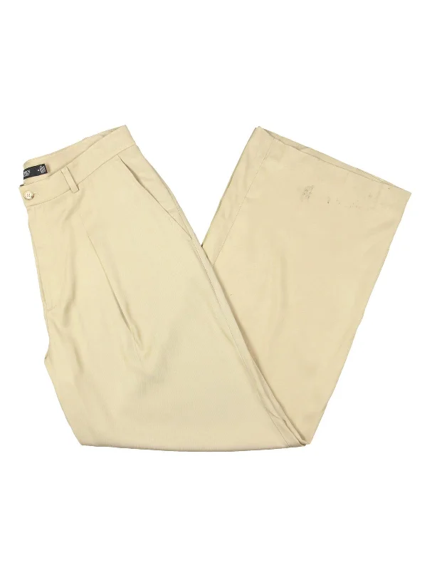 Weekend Bargains Await You Womens High Rise Pleated Wide Leg Pants
