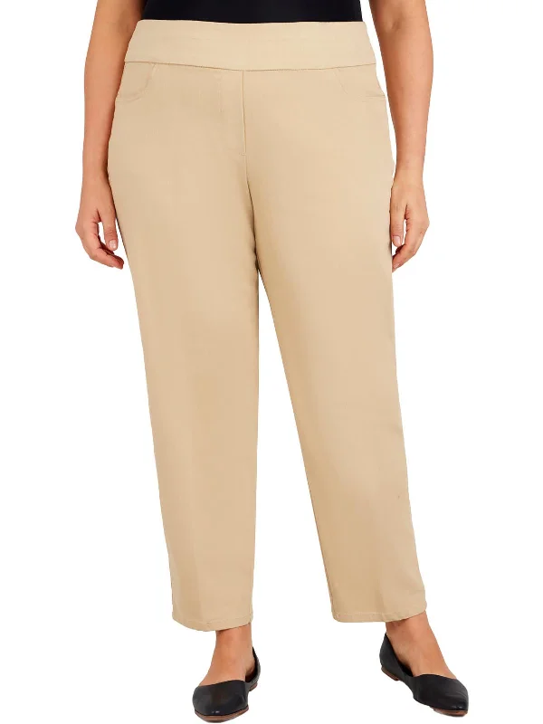 Half Price Plus Womens High Rise Stretch Straight Leg Jeans