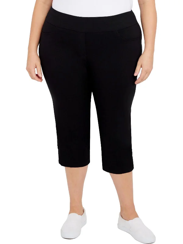 Weekend Shopping Made Better Plus Womens Pull On Stretch Capri Pants