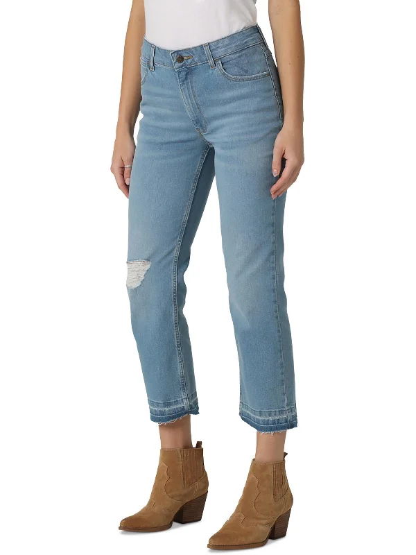 Final Markdown Womens High Rise Light Wash Straight Leg Jeans