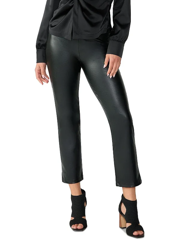 Instant Savings Carnaby Kick Womens Faux Leather Skinny Cropped Pants