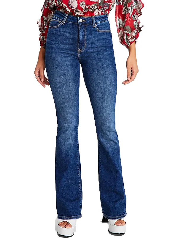 Daily Deals Plus    Womens Mid Rise Medium Wash Flared Jeans