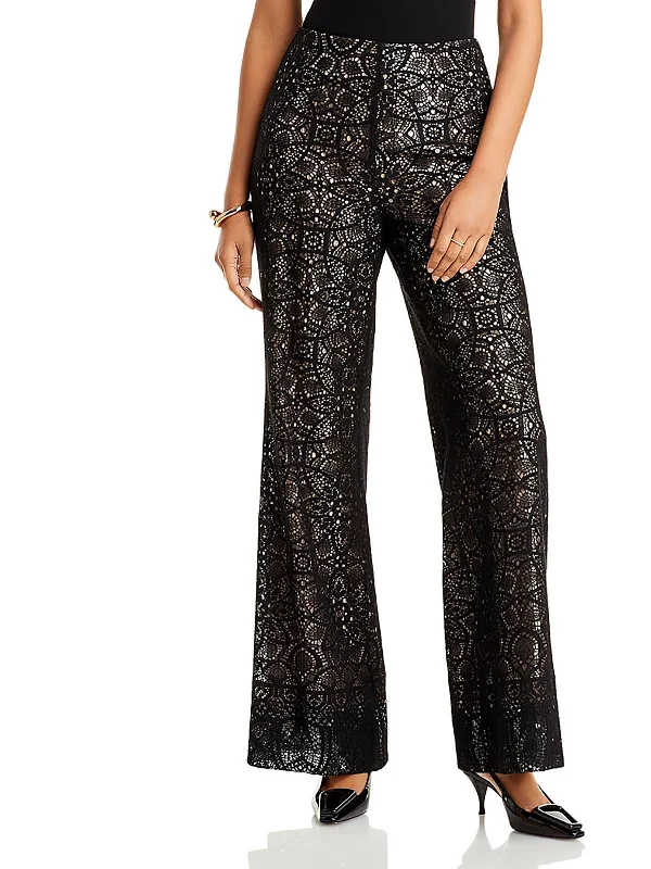Exclusive Savings Piper Womens Lace Sequined Wide Leg Pants