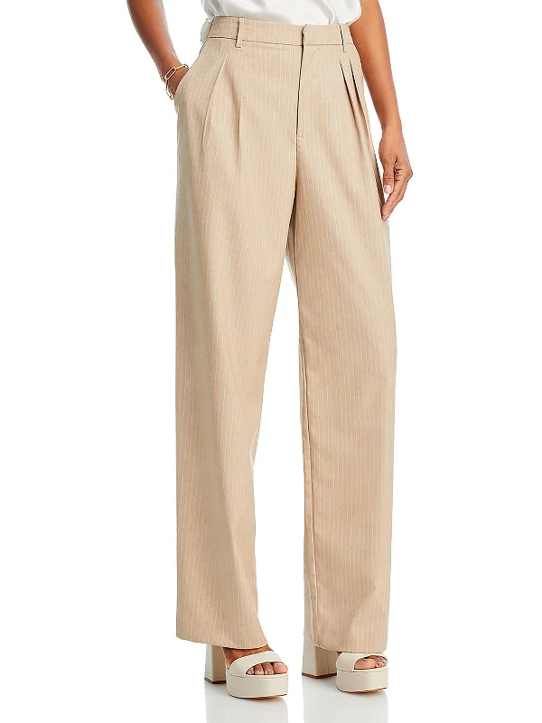 Act Fast Womens Pleated High Rise Dress Pants