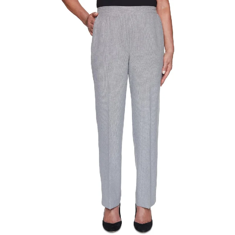 New Deal Petites Womens Classic Fit High Rise Straight Leg Pants