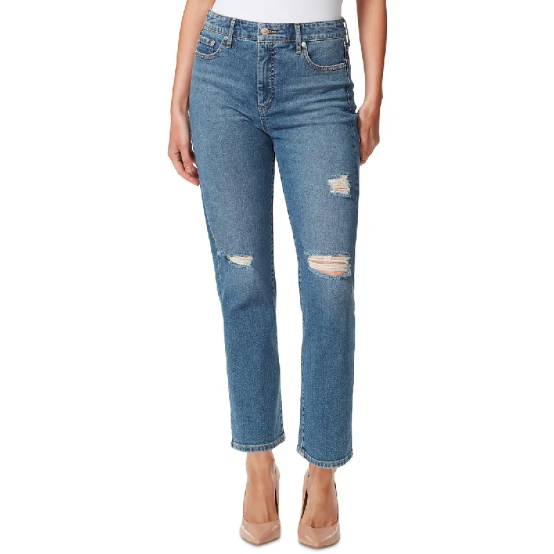 Unbeatable Prices Spotlight Womens Denim Ripped Straight Leg Jeans