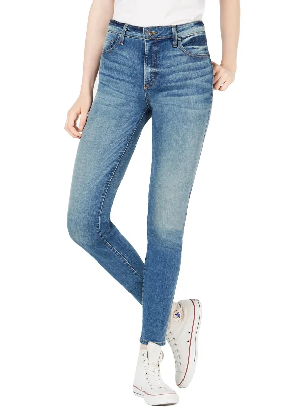 Weekend Discounts to Enjoy Womens Solid High Rise Skinny Jeans