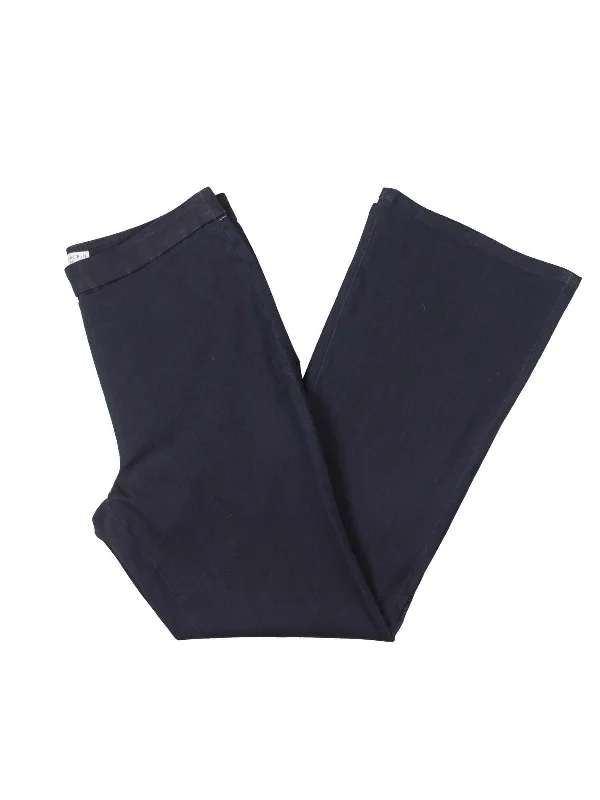 Quick Sale Womens Solid Stretch Flared Pants