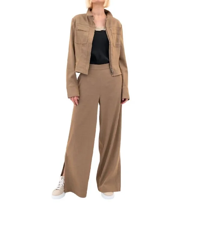 Value Deals Eco Slub Denim Wide Pants In Jute