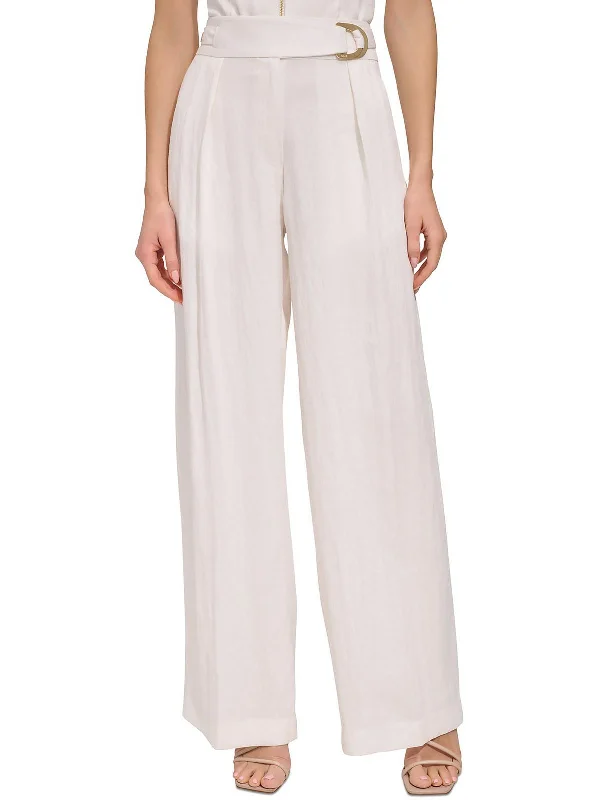 YEAR-End Sale Womens Belted Suit Separate Wide Leg Pants