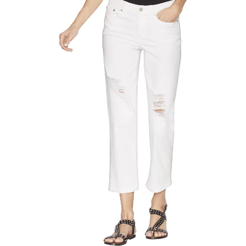 Weekend Bargains to Savor Womens Ripped Cropped Straight Leg Cropped Jeans