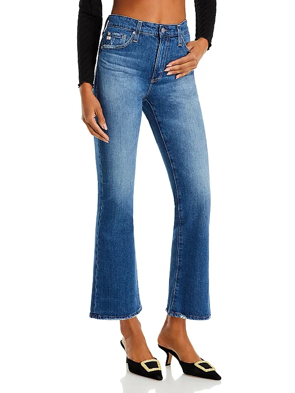 Bonus Savings Womens Cropped Denim Bootcut Jeans