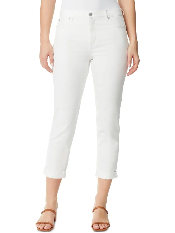 Special Savings Womens Cropped Straight Leg Boyfriend Jeans