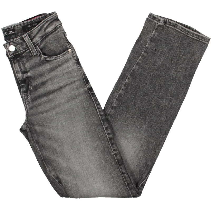 Weekend Deals That Impress Womens Mid Rise Stretch Straight Leg Jeans