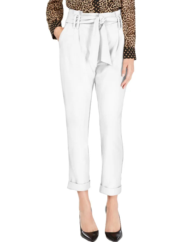 Price Slash Womens Paperbag Tapered Leg Pants