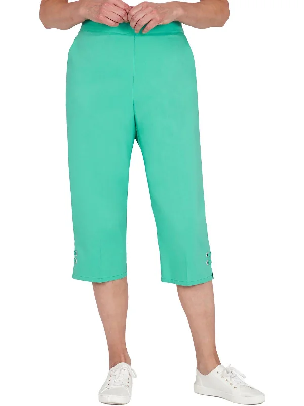 Limited Time Offer Plus    Womens Classic Fit Wide Leg Capri Pants