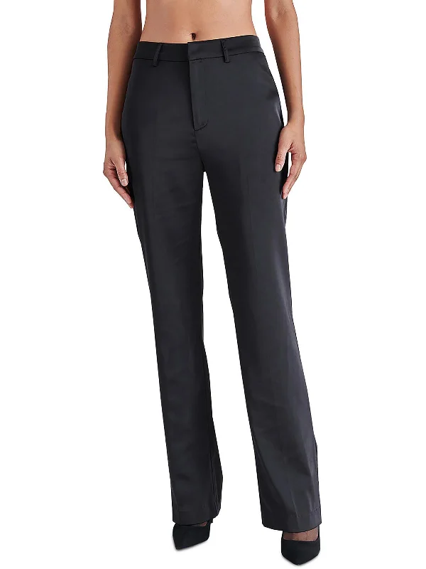 Weekend Deal Mercer Womens Mid Rise Formal Straight Leg Pants