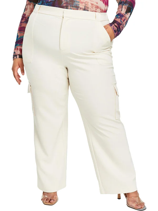 Weekend Savings Spree Plus Womens Tie-Dye Polyester Cargo Pants