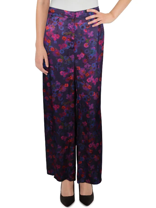 Final Clearance Claude Womens High Rise Wide Leg Palazzo Pants