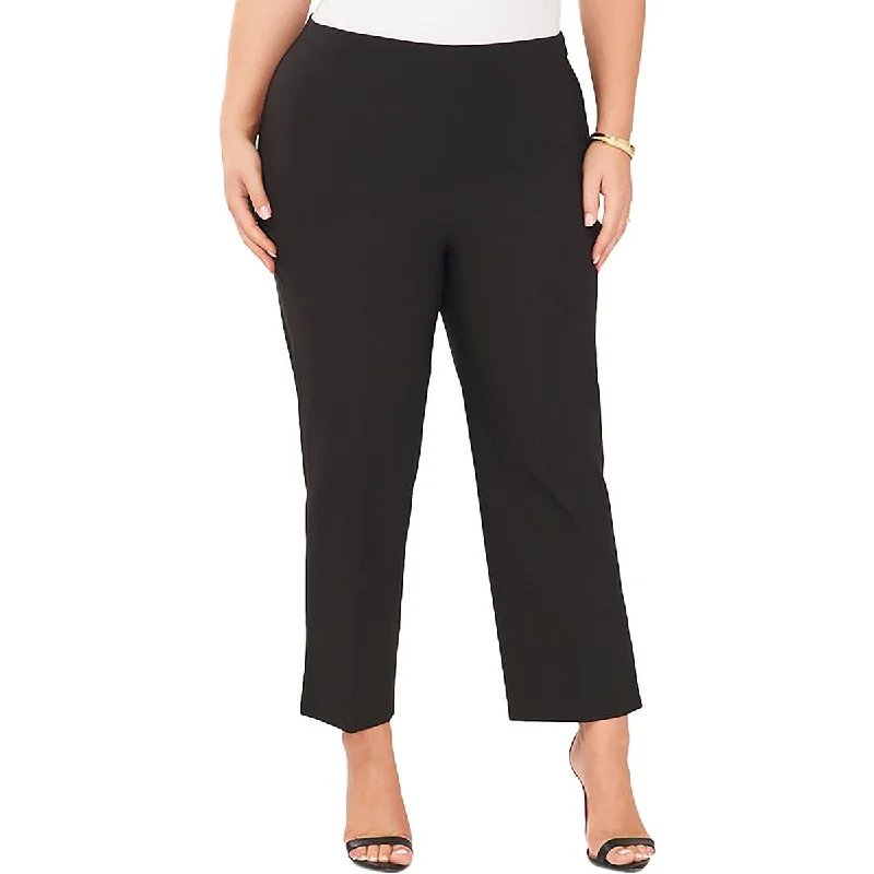 Deal Frenzy Plus Womens High Rise Cropped Straight Leg Pants