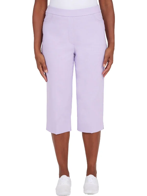 Reduced Price Petites Allure Womens Modern Fit Mid-Rise Capri Pants