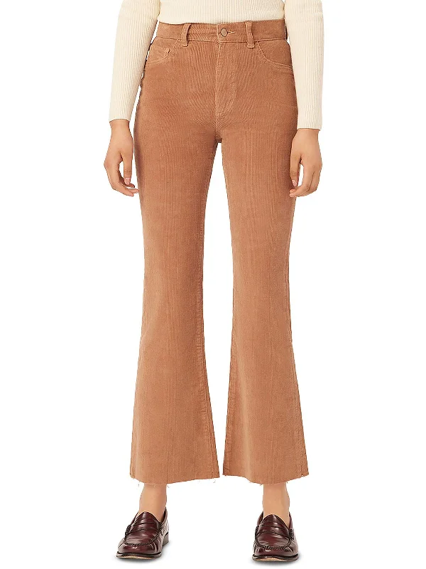 Daily Specials Bridget Womens Frayed Hem Corduroy Bootcut Pants