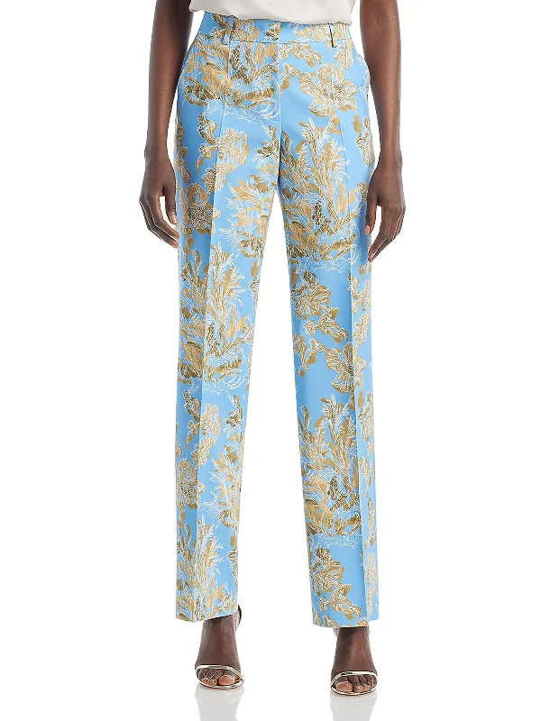 Major Deal Womens Printed Pleated Trouser Pants