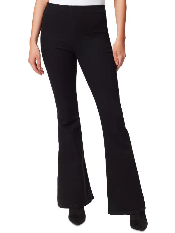 Deal Mania Womens Mid Rise Soft Sculpt Flared Jeans