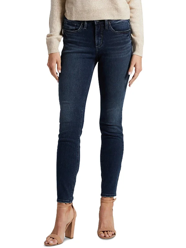 Price Cut Suki Womens Solid Denim Skinny Jeans