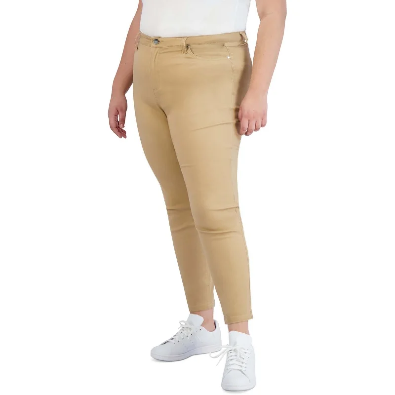 Special Price Plus Womens Pocket High-Waist Skinny Jeans