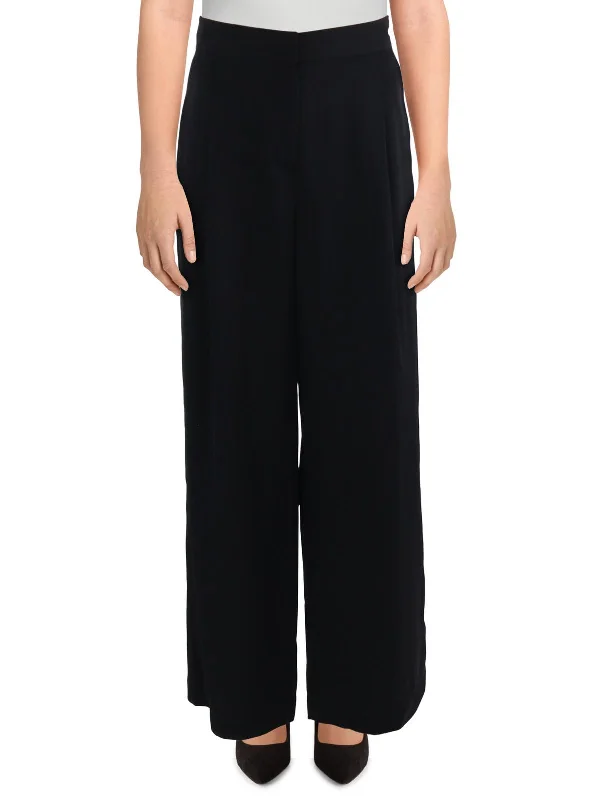 Mega Discount Womens High Rise Solid Wide Leg Pants