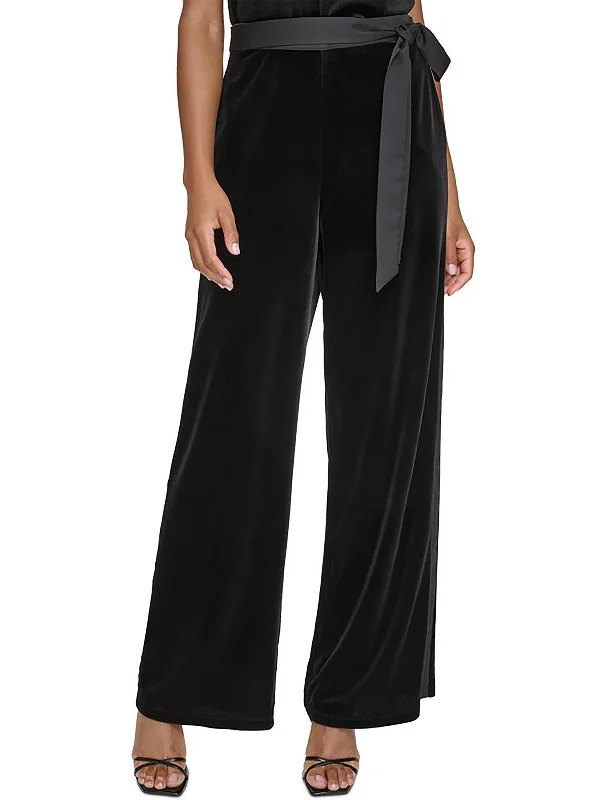 Price Drop Alert Womens Velvet High Rise Straight Leg Pants